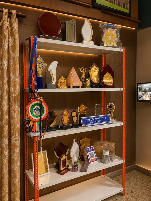 Awards, trophies and mementos display collection